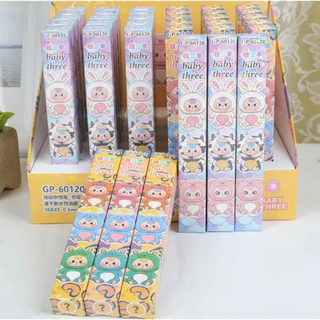ปากกาจุ่ม 12 ด้าม หมึกน้ำเงิน มีหลายลายให้เลือก ปากาเจล ปากกาการ์ตูน พร้อมส่ง