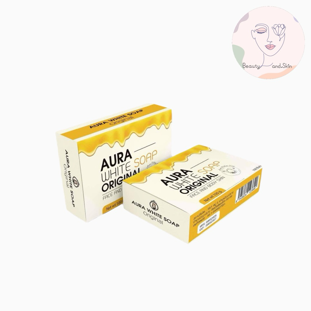 สบู่ออร่าไวท์ Aura white soap ซื้อ3ก้อนถูกลงonly clinic *พร้อมส่ง*