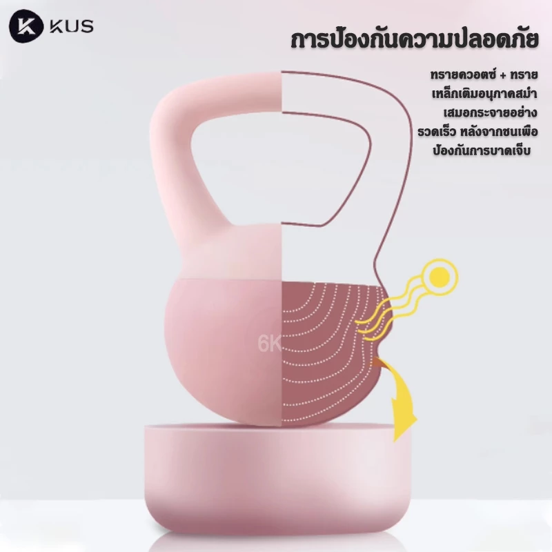 ANGTOP เคตเทิลเบล 4kg วัสดุพีวีซีนุ่ม ฟิตเนส thumbnail 7