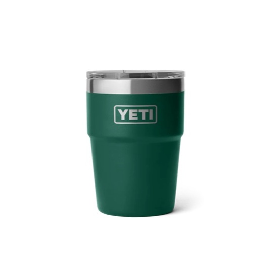 YETI RAMBLER 16 OZ STACKABLE CUP WITH MAGSLIDER LID BLACK FOREST GREEN