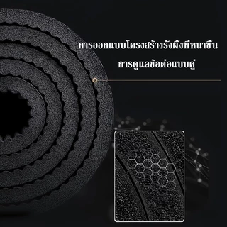 【ฟรีเชือก + กระเป๋า】เสื่อโยคะ NBR Yoga mat แผ่นรองโยคะ หนา 8/10/15 มิล ขนาด 183 x 61 cm หนาและกว้างขึ้น เงียบและไม่ลื่น