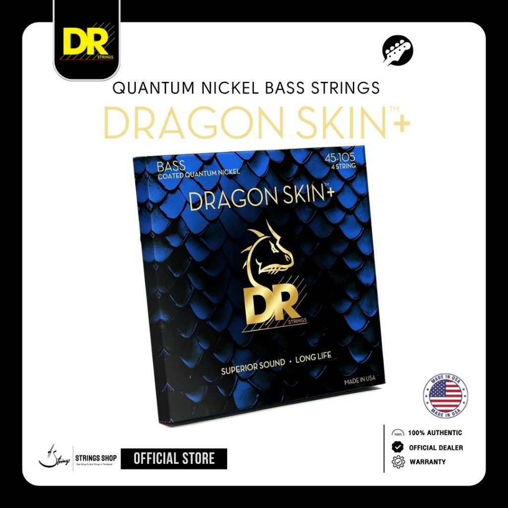 สายเบส Dr Strings Dragon Skin+ Quantum Nickel Bass Strings