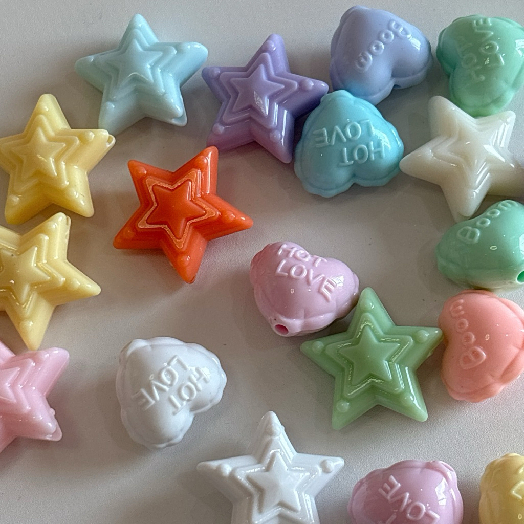 A152 ลูกปัดพาสเทลสีหวาน มีหลายแบบ ลูกปัดdiy