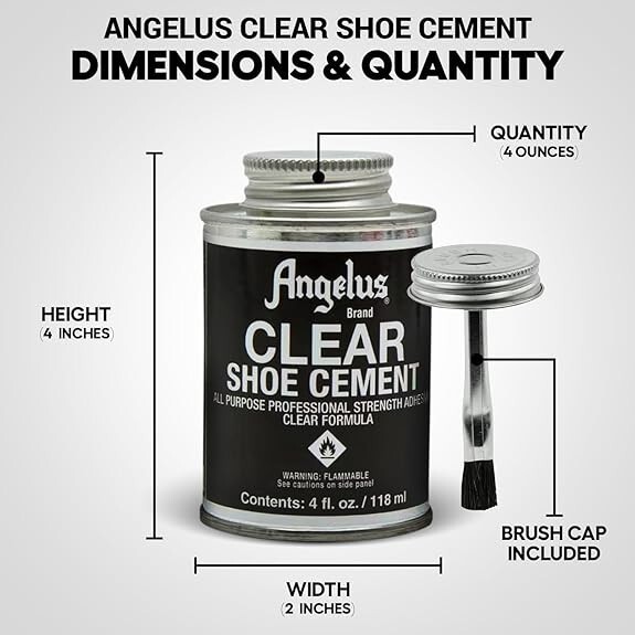 🇺🇸ANGELUS CLEAR SHOE CEMENT กาวเนื้อใสคุณภาพสูงสำหรับติด หนัง,ไวนิล,พลาสติก,ยาง,ผ้าและวัสดุอื่นๆ
