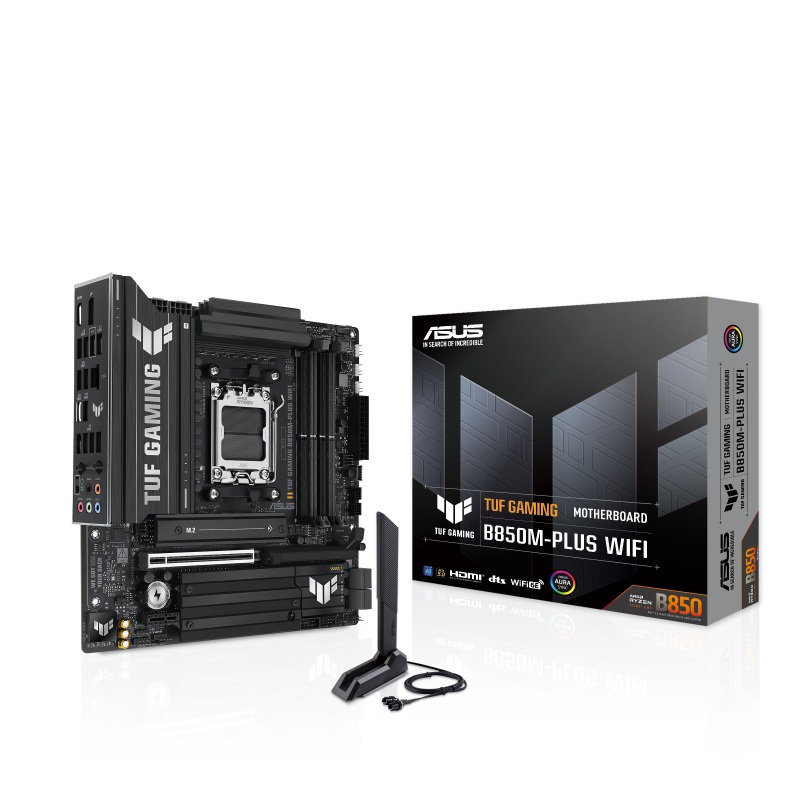MAINBOARD (เมนบอร์ด) ASUS TUF GAMING B850M-PLUS WIFI Ryzen 9000 AM5 DP/HDMI Wi-Fi 6E mATX