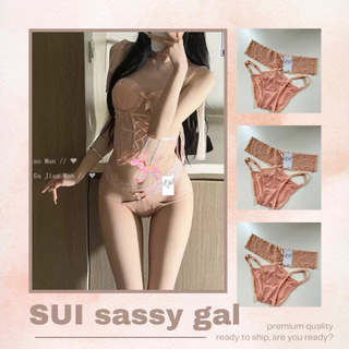 SUI กางเกงใน (218#กกน) กางเกงชั้นในสำหรับผู้หญิง ผ้านุ่มลื่น ลูกไม้เซ็กซี่ เอวต่ำ ใส่สบาย ระบายอากาศได้ดี บิกินีพร้อมส่ง