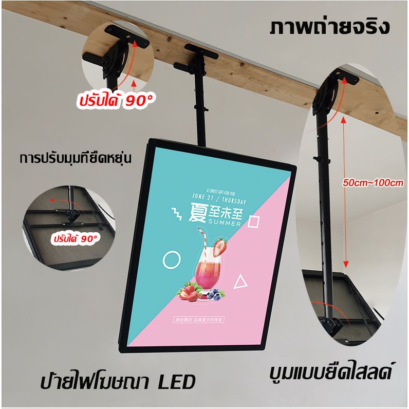 คุณภาพดีที่สุด กรอบไฟเมนูอาหาร LED ใช้ได้ทั้งร้านกาแฟ ตกแต่งร้าน ป้ายไฟ ป้ายไฟเมนูอาหาร กรอบป้ายไฟ ป้ายเมนูอาหาร