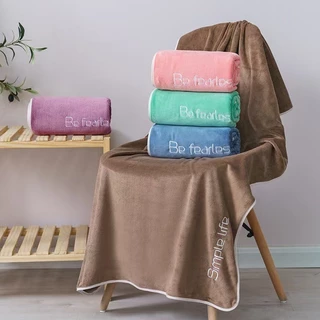 เซ็ตผ้าเช็ดตัว+ผ้าเช็ดผม ผ้าขนหนู Simple Life ผ้าไมโครไฟเบอร์ ขนาด 70x140+33x73ซม. N444