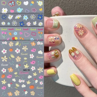สติกเกอร์ติดเล็บ ไม่ต้องอบ ตกแต่งเล็บ DIY เหมาะกับเล็บทุกขนาด ปลอดภัยต่อเล็บและผิวหนัง