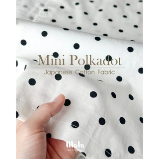 MalaOriginal |【พร้อมส่ง】Mini Polkadot Crop Shirt 🍪 เสื้อเชิ้ตครอป แขนสั้น ลายจุดขาวดำ จุดเล็ก ขนาดกำลัง