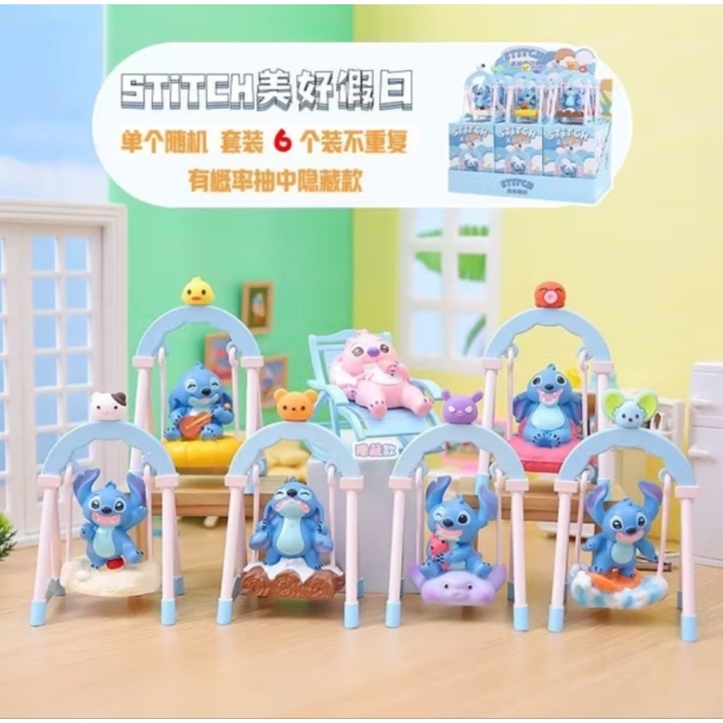 ✅ พร้อมส่ง กล่องสุ่มสติทช์ชิงช้า Stitch's wonderful holiday