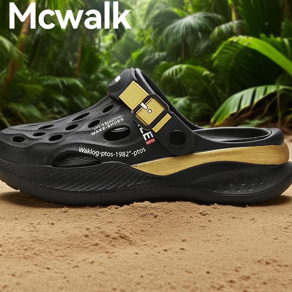 MCWALK Clogs/Unisex/ลายกราฟิก/พื้นหนา5ซม./กันกลิ่น/แฟชั่นไม่ตก/ส่งด่วน
