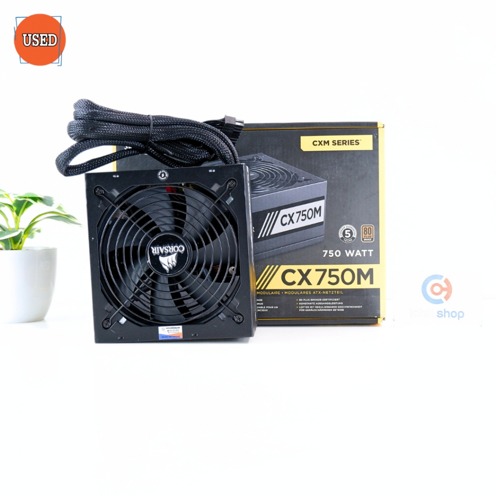 POWER SUPPLY (พาวเวอร์ซัพพลาย) CORSAIR CX750M 750W (80 PLUS BRONZE) P14043