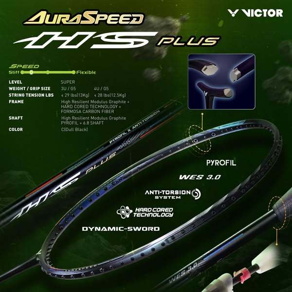 🚀ไม้ของระดับโลก🚀VICTOR ARS-HS PLUS C Hypersonic Plus🏸ไม้แบดพลังความเร็ว✨