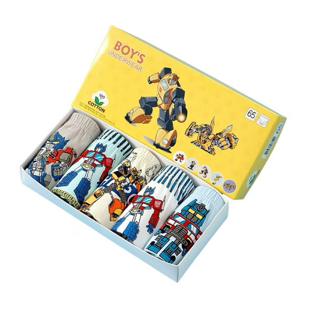 L2🩲กางเกงในเด็กชาย ผ้าฝ้าย Set 5 ตัว ผ้านุ่ม ใส่สบาย - รูปที่ 3