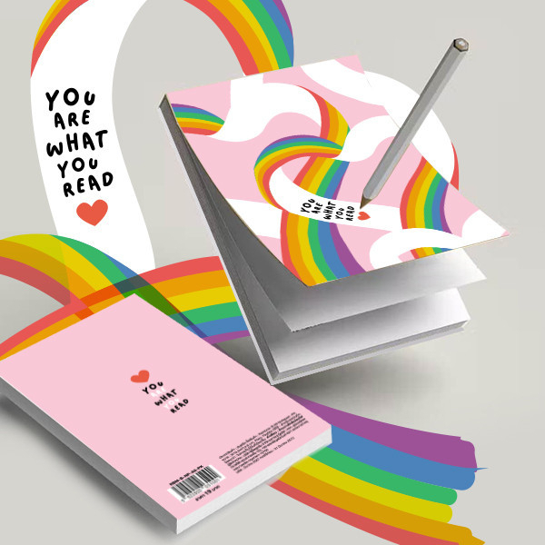 Bundanjai (สมุดฉีก) RBM-สมุดฉีก A6 : RBM&YWR Rainbow-B A6 Notepad (RBM-B-NP-A6-PK) W10.5xH14.8 cm. P