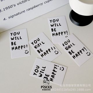 【2 ชิ้น】/【10 ชิ้น】*Mini Card “You Will Be Happy” – การ์ดคำอว…