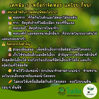 เดทมีล-5 (100กรัม/250กรัม/1กิโลกรัม) [เมทัลดีไฮด์] เหยื่อสำเร็จรูปกำจัดหอยเชอรี่ หอยทาก และทากศัตรูพืช