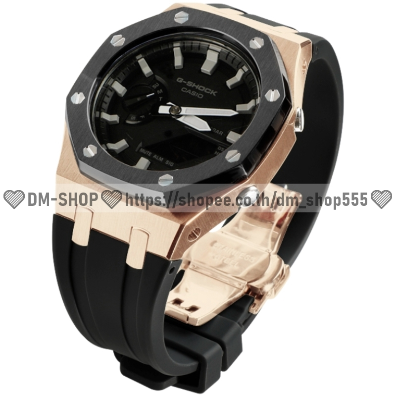 💚DM-SHOP💚สำหรับ G-Shock GA2100 GA2110 GAB2100 ชุดดัดแปลงรุ่นที่ 6 กรอบและสายนาฬิกาสแตนเลส