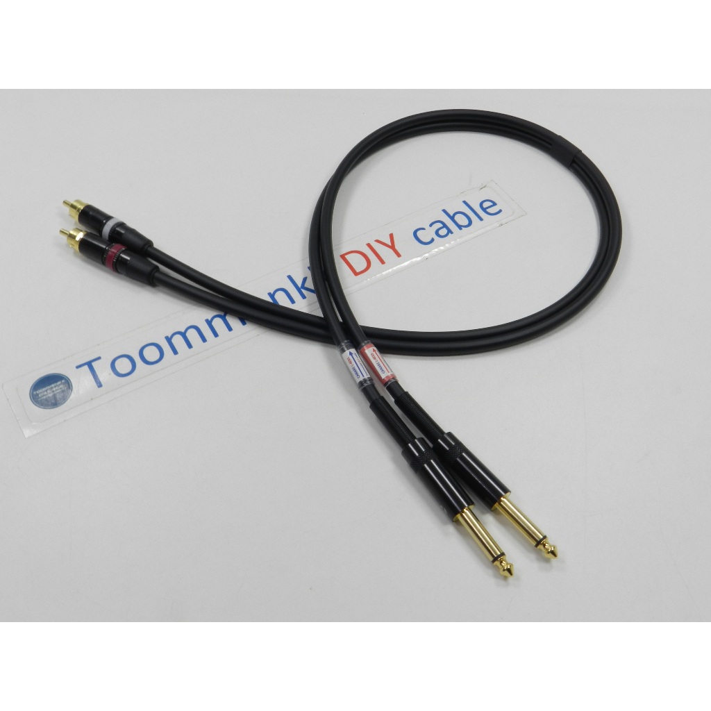 สายสัญญาณเสียงรุ่นกลาง Canare L-4E6S Rca to 6.35 Ts mono (L-R สองเส้นคู่)