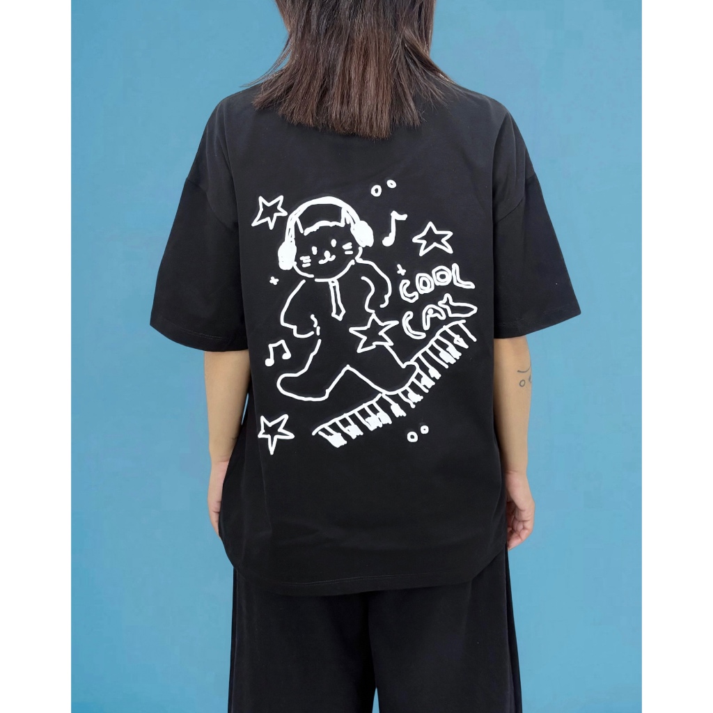 (Pre-order5-10days)Redolence.studio Cool cat tee เสื้อยืดทรง oversize