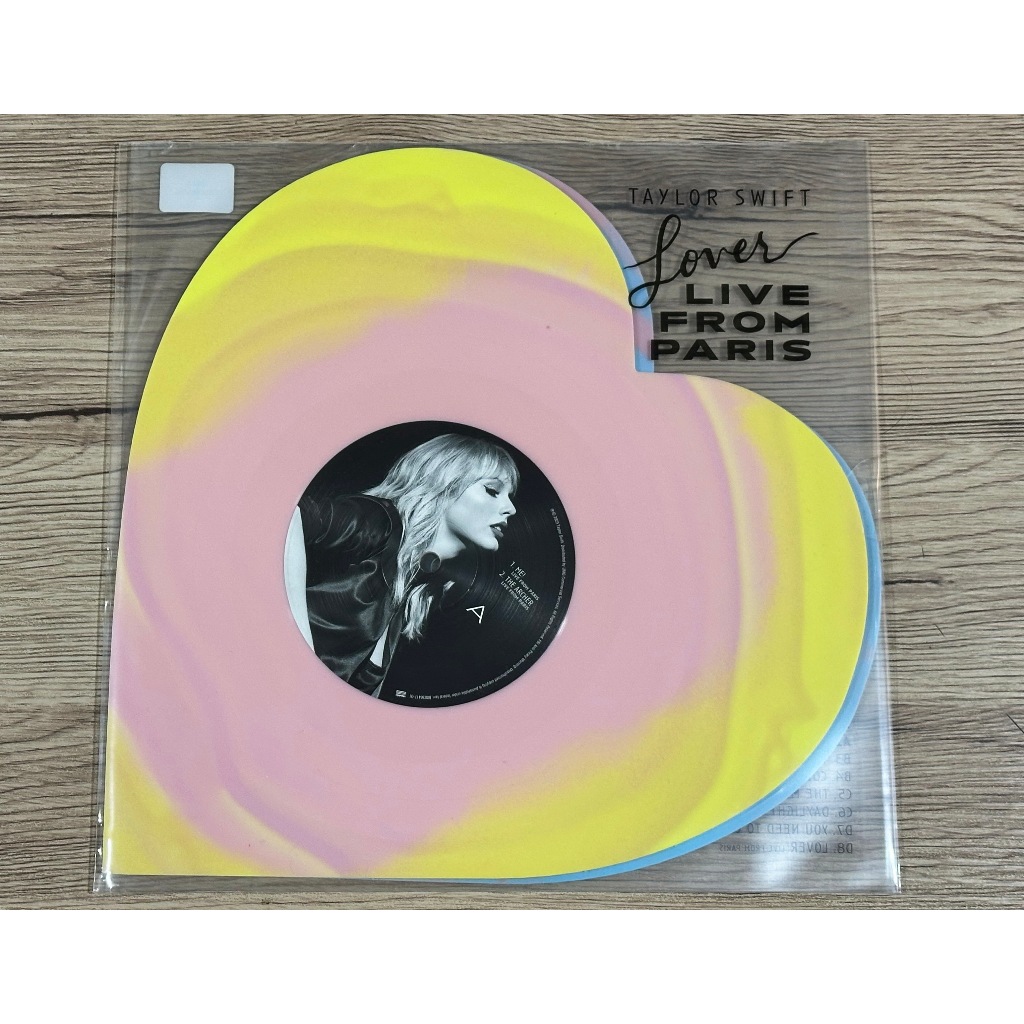 Taylor Swift อัลบัม LOVER (Live From Paris) 💛🩵 แผ่นเสียง exclusive Heart Shaped Vinyl | Limited Edition **