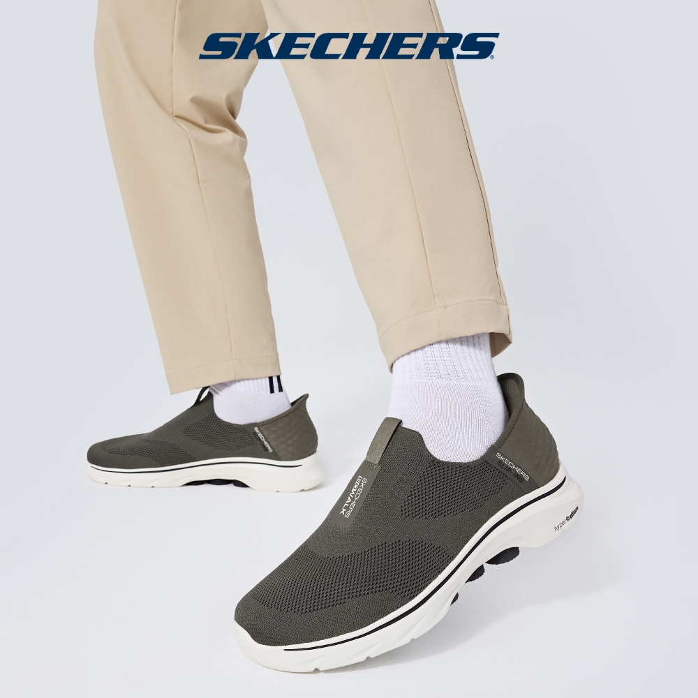 Skechers สเก็ตเชอร์ส รองเท้าผู้ชาย Men Slip-ins GOwalk 7 Easy On 2 Walking Shoes - 216641-BRN  Memor