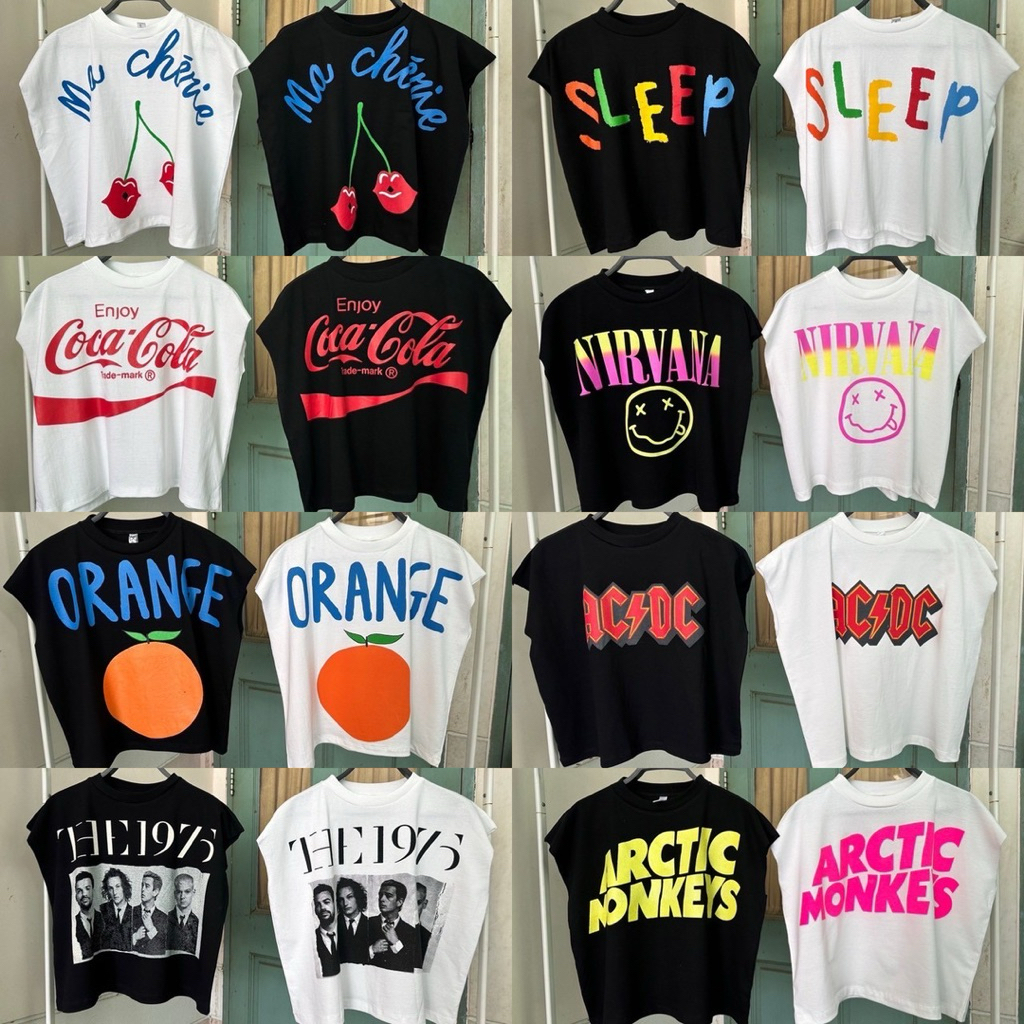 พร้อมส่งในไทย 🧀 Crop top เสื้อครอป ผ้าคอตตอน BDSH-รวมลายแขนกุด