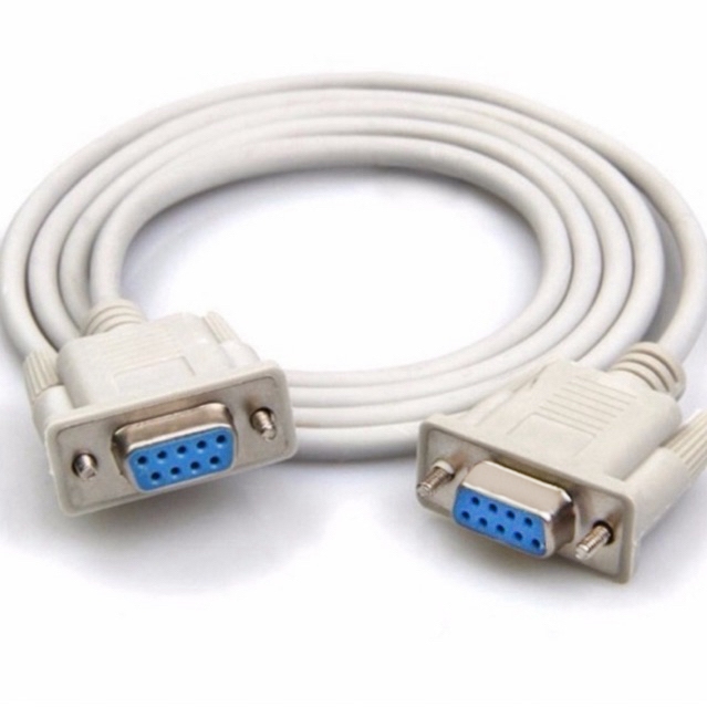 ซีเรียล RS232 DB9 cross FF Serial 9พิน แบบเมีย เมีย  2ด้านเป็นสายแบบครอสไขว้ 2กับ3 สาย RS232 9pin Fe