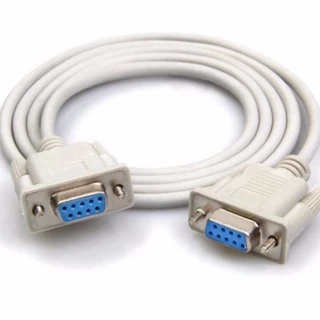 ซีเรียล RS232 DB9 cross FF Serial 9พิน แบบเมีย เมีย 2ด้านเป็นสายแบบครอสไขว้ 2กับ3 สาย RS232 9pin Female to Female cable