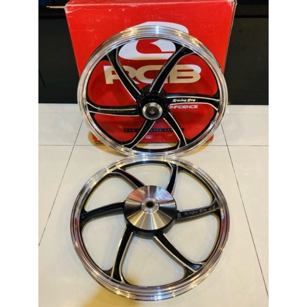 ล้อแม็ก MIO,FINO,FILANO ,nouvo mx ขอบ17 สีดำปัด Racing Boy