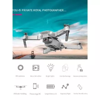 🔥2026 โดรนบังคับไร้สายคุณภาพสูง E88 Pro Max 4Kกล้องคู่พับได้ WiFi FPV ควบคุมแอป ของ เล่นทหาร🔥
