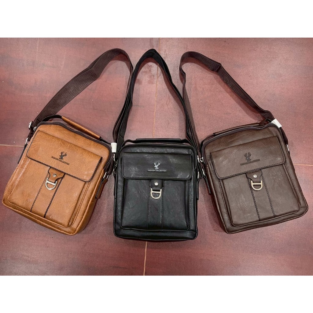 สะพายหนังกล่อง 2 ชั้นใหญ่ ห่วง หนังคุณภาพดี