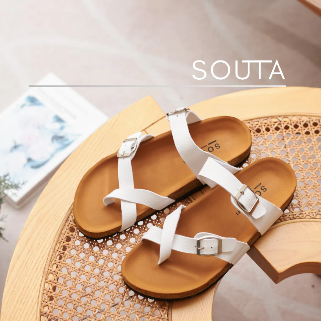 The Kimono - Souta👘 รองเท้าแตะสไตล์วินเทจ ไบเก้น รุ่นไขว้ >> ไซส์ 35-45 *ลด1ไซส์*