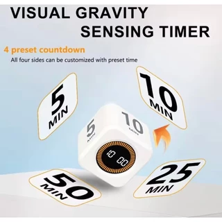 Pomodoro Digital Timer-ฝักบัวอาบน้ําห้องครัวน่ารัก Silent Flip Timer นาฬิกา Gadgets สมาร์ทจับเวลาไข่เตาอบอุปกรณ์ทําอาหาร