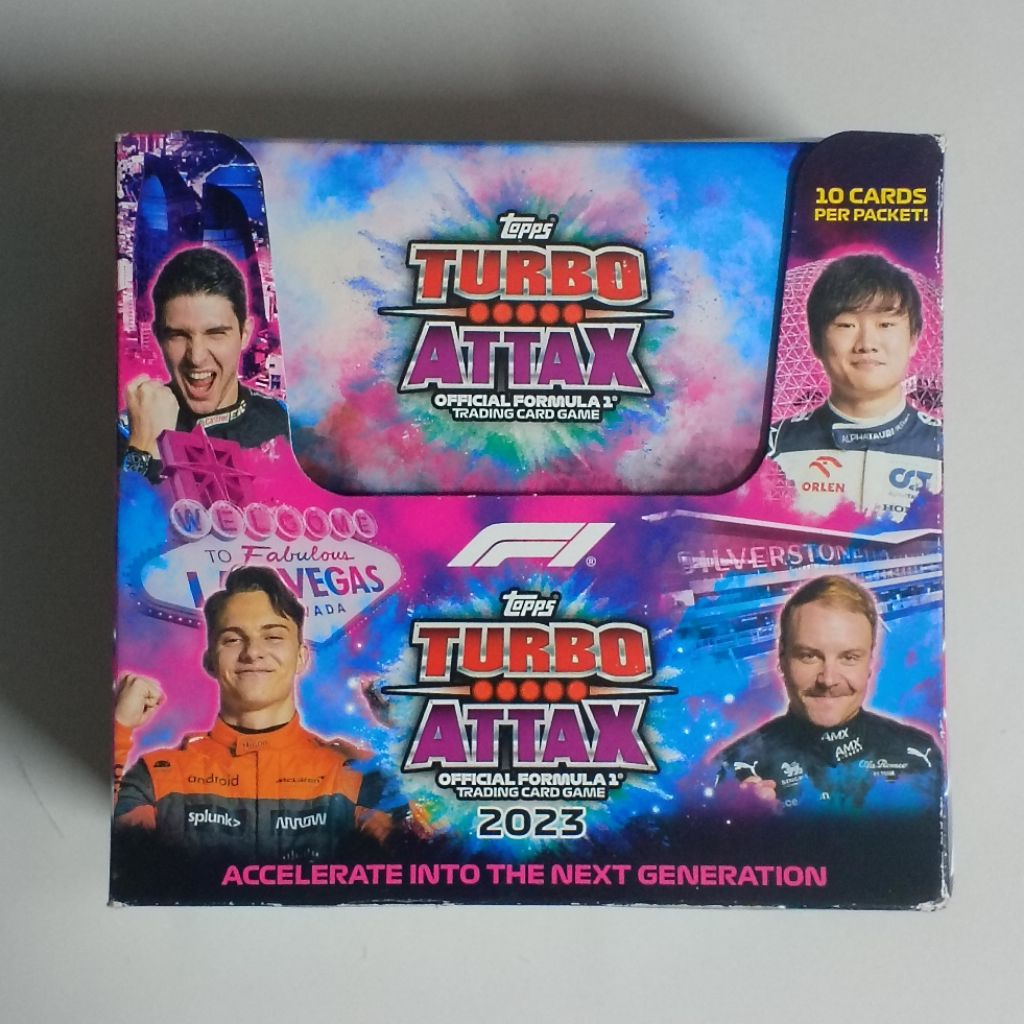 (Sealed Box) กล่องสุ่มการ์ดรถแข่งฟอร์มูล่า วัน TURBO ATTAX FORMULA 1 TRADING CARD GAME F1