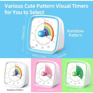 Yunbaoit Visual Timer พร้อม Night Light โรงเรียน Minuteur 60 นาทีจับเวลาถอยหลังสําหรับเด็กและผู้ใหญ่ Pomodoro