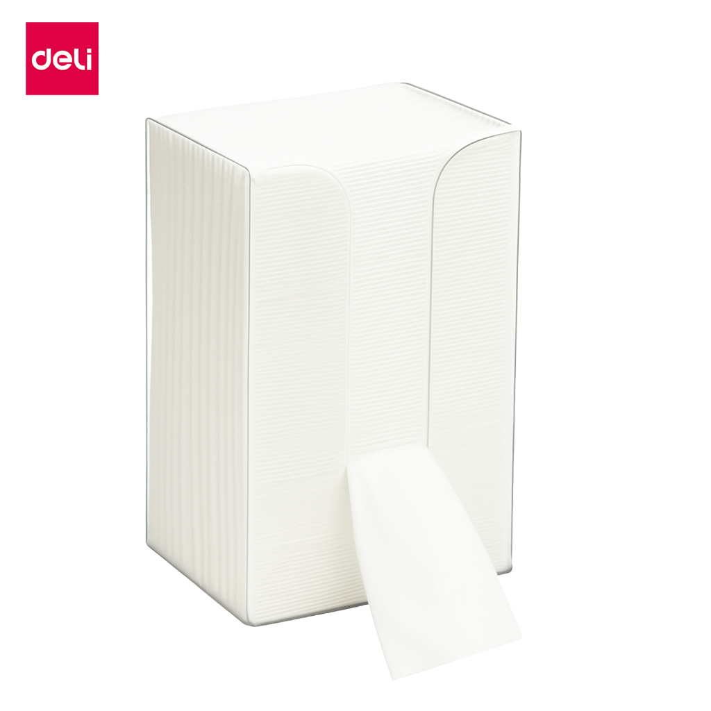 Deli กล่องใส่ทิชชู่สำหรับติดผนัง ดีไซน์ทันสมัย กล่องทิชชู่ ใช้ติดผนัง และตั้งวางได้ Tissue box