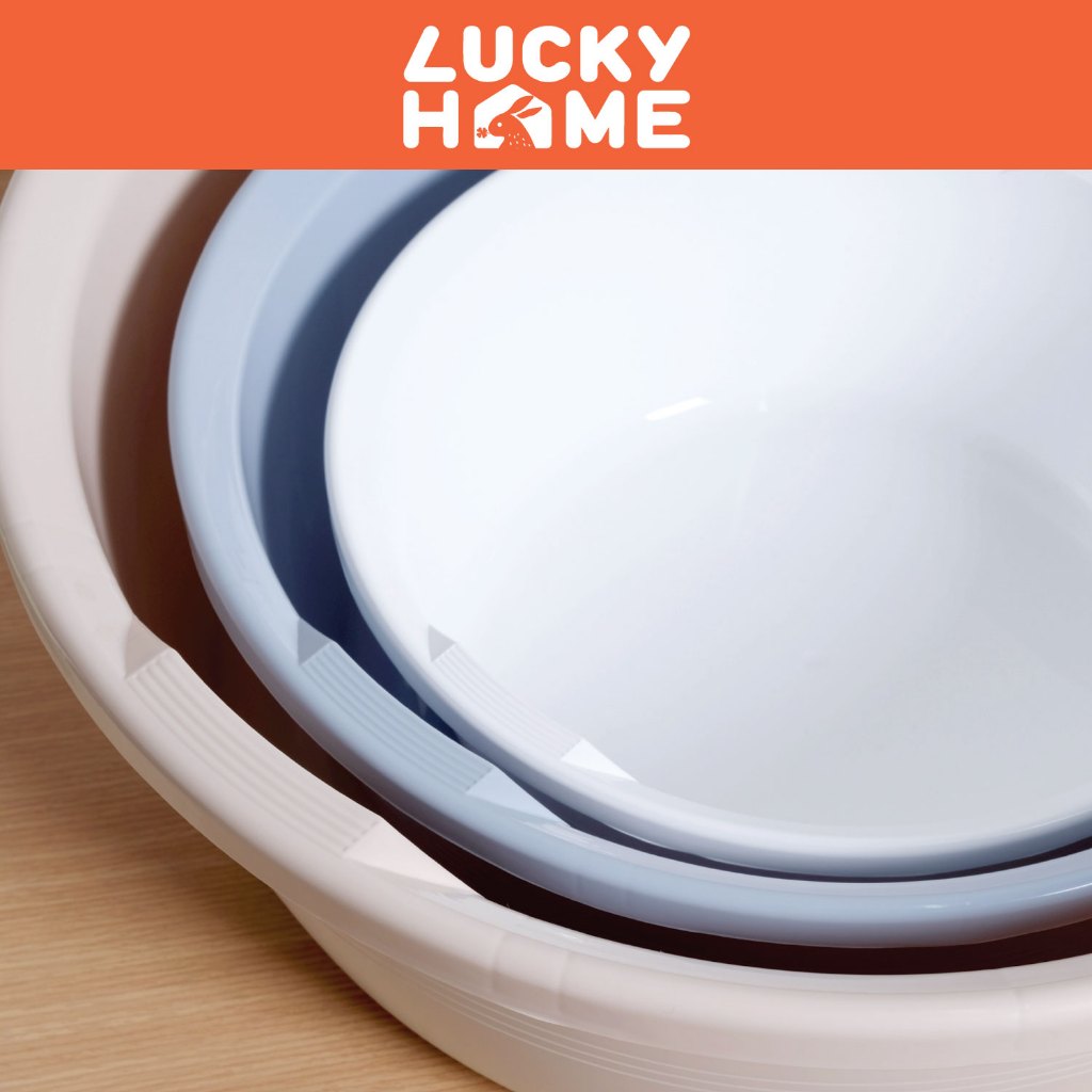 LUCKY HOME กะละมังพลาสติก (L) ขนาด : Ø46.4 x 17(ส) cm T-043 - รูปที่ 3