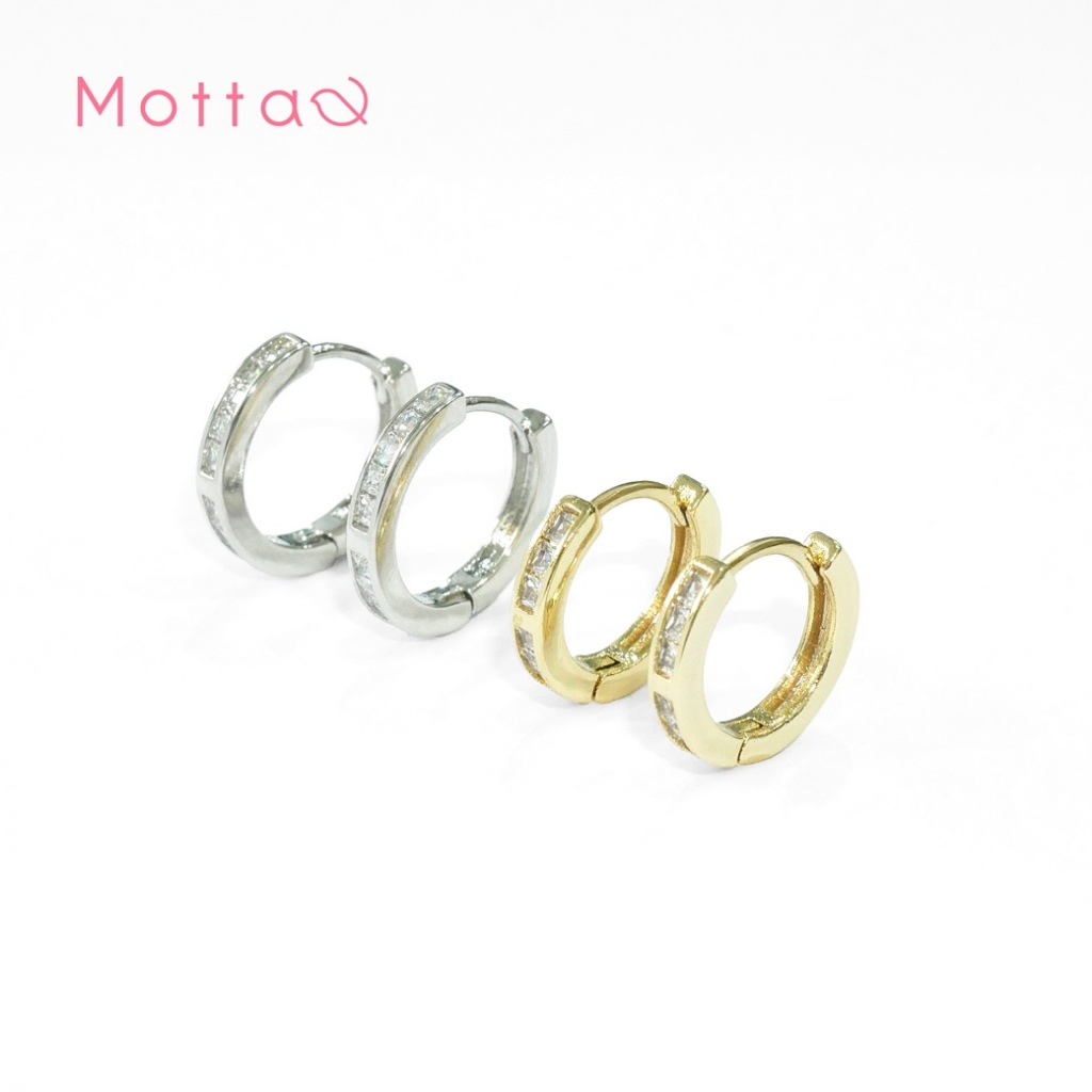 Motta Earring ต่างหูห่วงมีเพชร เรียบหรู