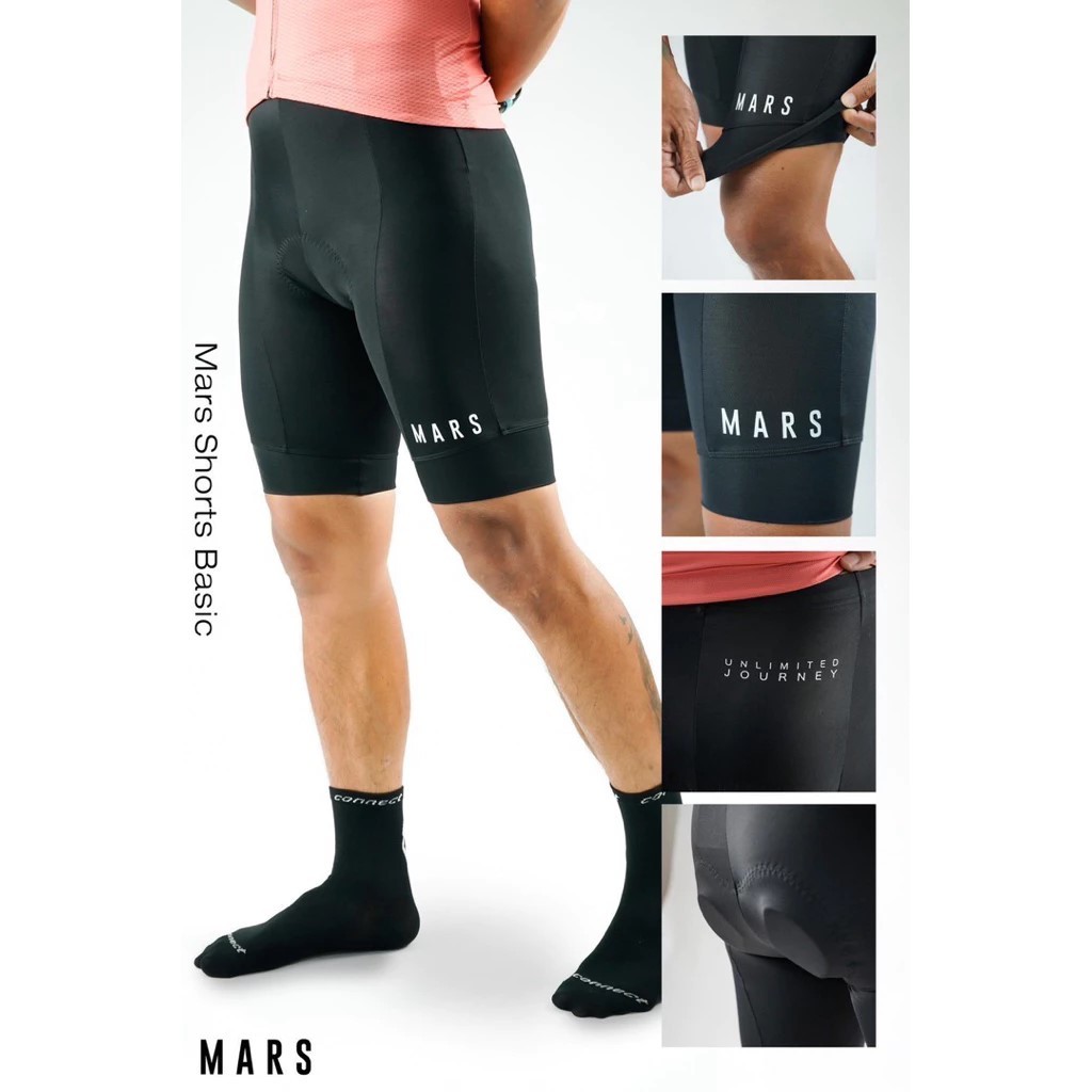 กางเกงจักรยาน ขาสั้น MARS BASIC สีดำ รุ่นใหม่ล่าสุด ใส่ได้ทั้ง ชาย และ หญิง ( Unisex )