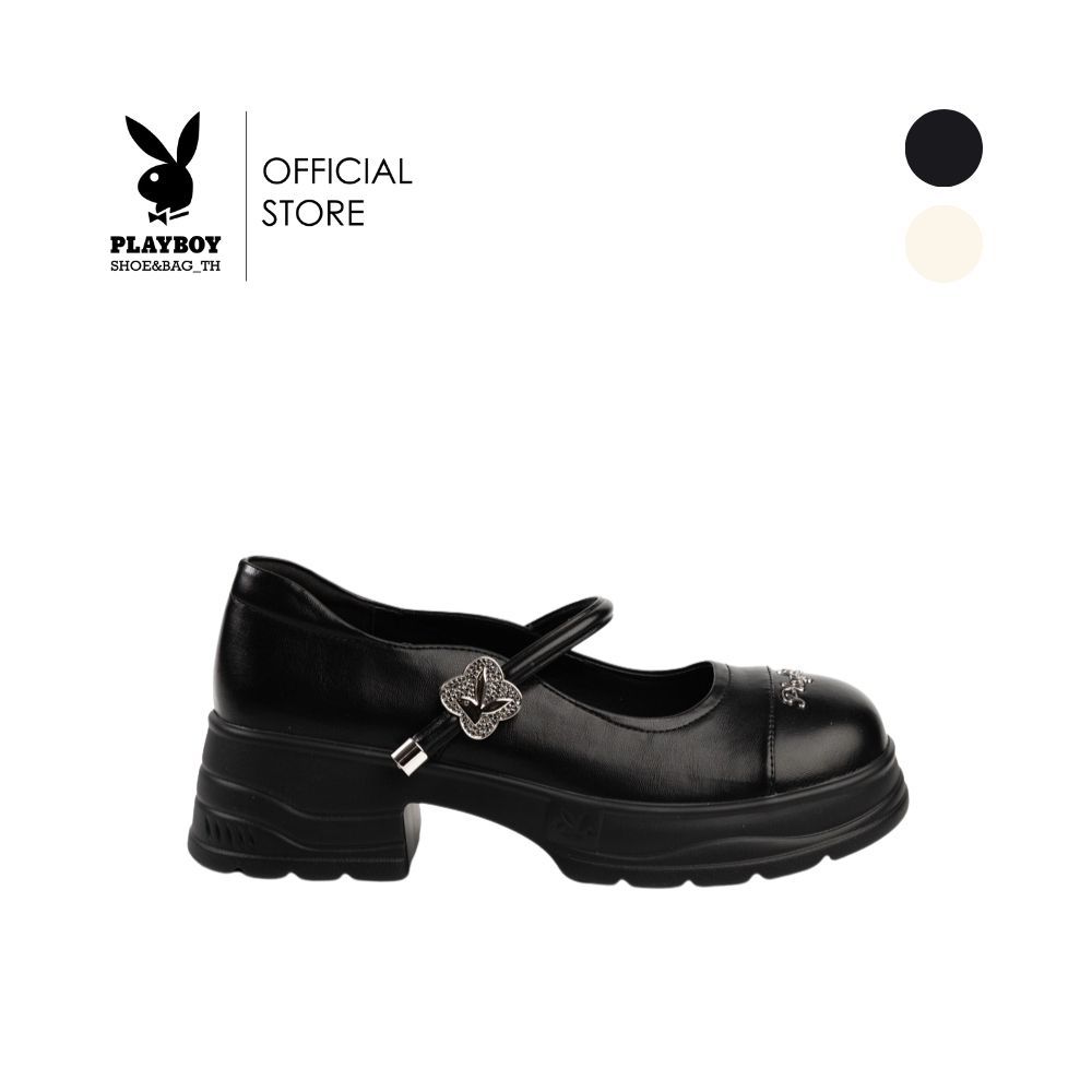 Playboy  Mary Jane รองเท้าทรงแมรี่เจน รหัส ST-H252C1212  ดีไซน์รองเท้าหุ้มส้น หั