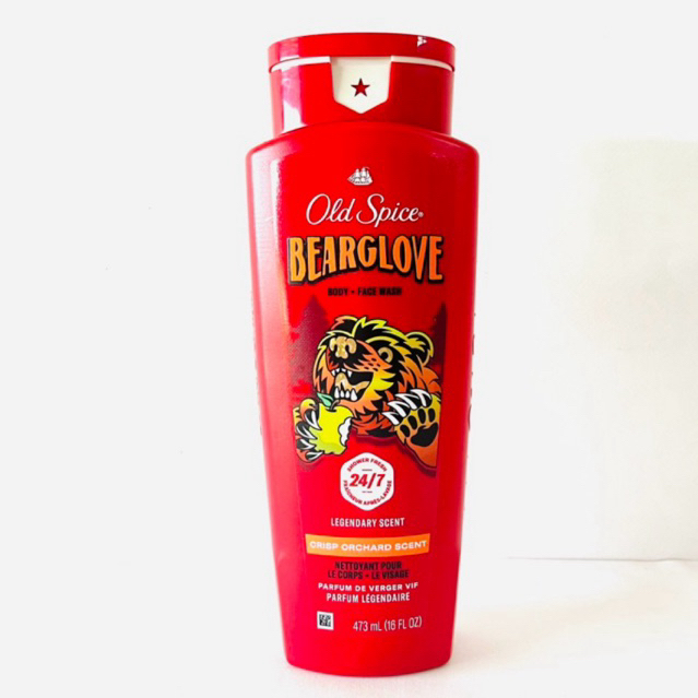 Old Spice Bearglove/ Body & Face Wash/ Crisp Orchard Scent/ 473 ml