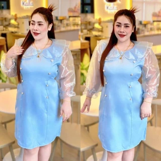 รวมชุดสีฟ้าใส่ออกงานวันแม่สาวอวบ🩵