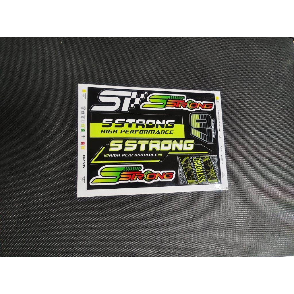สติ๊กเกอร์เอสสตอง Sstrong เเท้ เเบบเก่า1ชิ้น, เเบบใหม่ มีทั้งหมด7ชิ้น สติ๊กเกอร์เเท้100% สินค้าคุณภาพดี สีสด