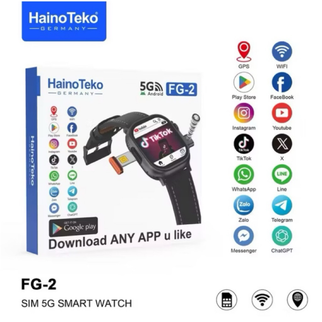 สมาร์ทวอทHaino Teko FG-2 ใส่ซิม 5G (จอ49mm)เล่นทุกอย่างได้ วีดีโอคลอ สามารถโหลดแอปเล่นโซเชี่ยลมิเดี่