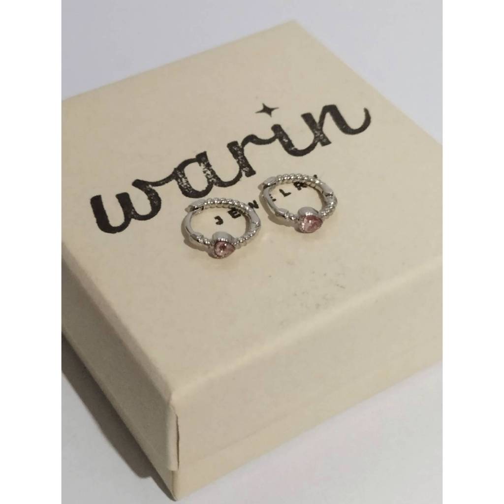 Warin Jewelry ต่างหูรุ่น Pink Promise