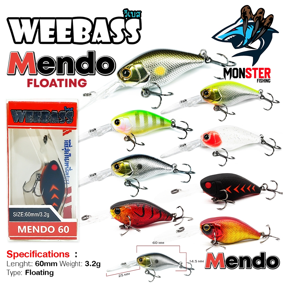 เหยื่อวีแบส รุ่น MENDO60 FLOATING by WEEBASS