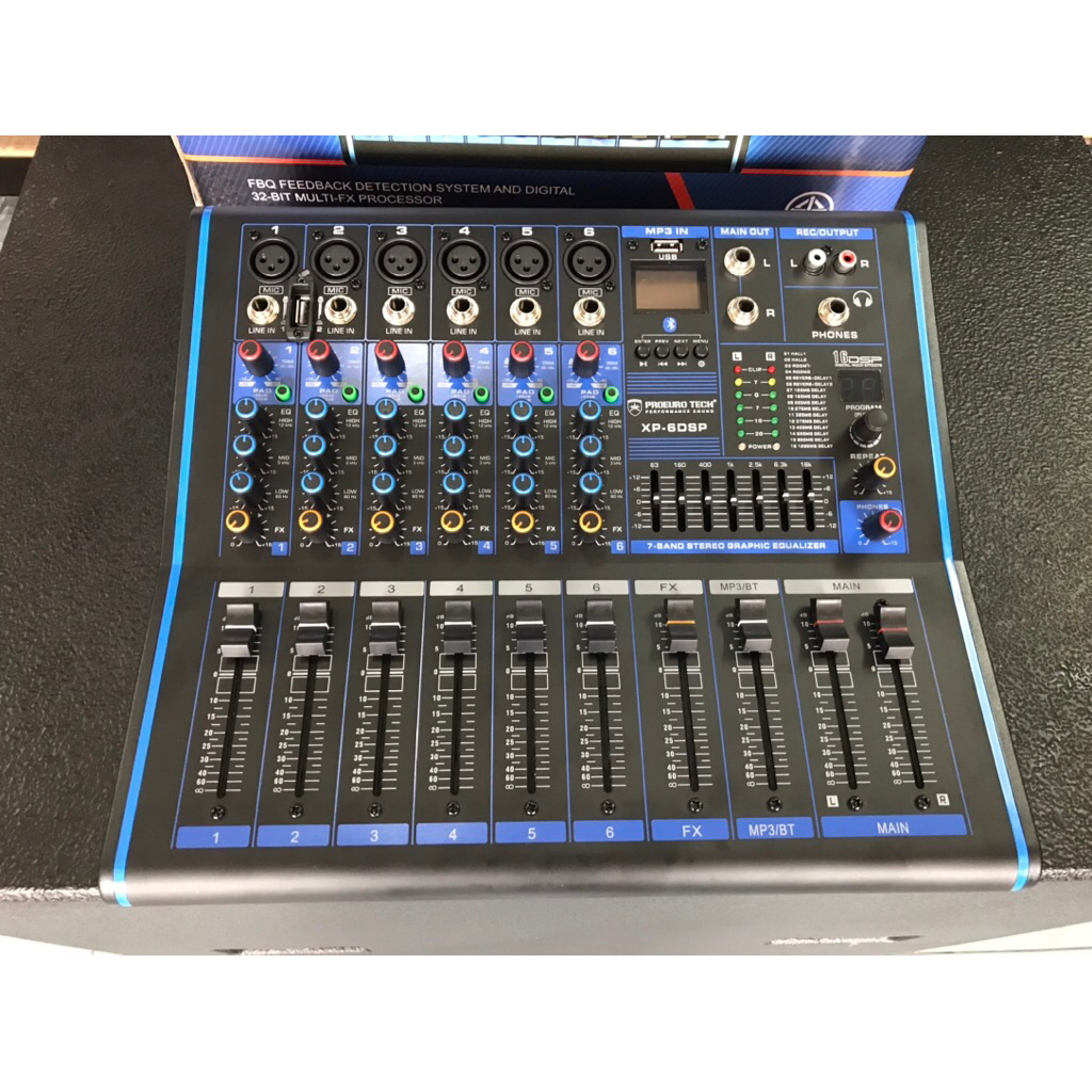 MIXER PROEUROTECH XP-6DSP เอฟเฟคแท้ USB Bluetooth