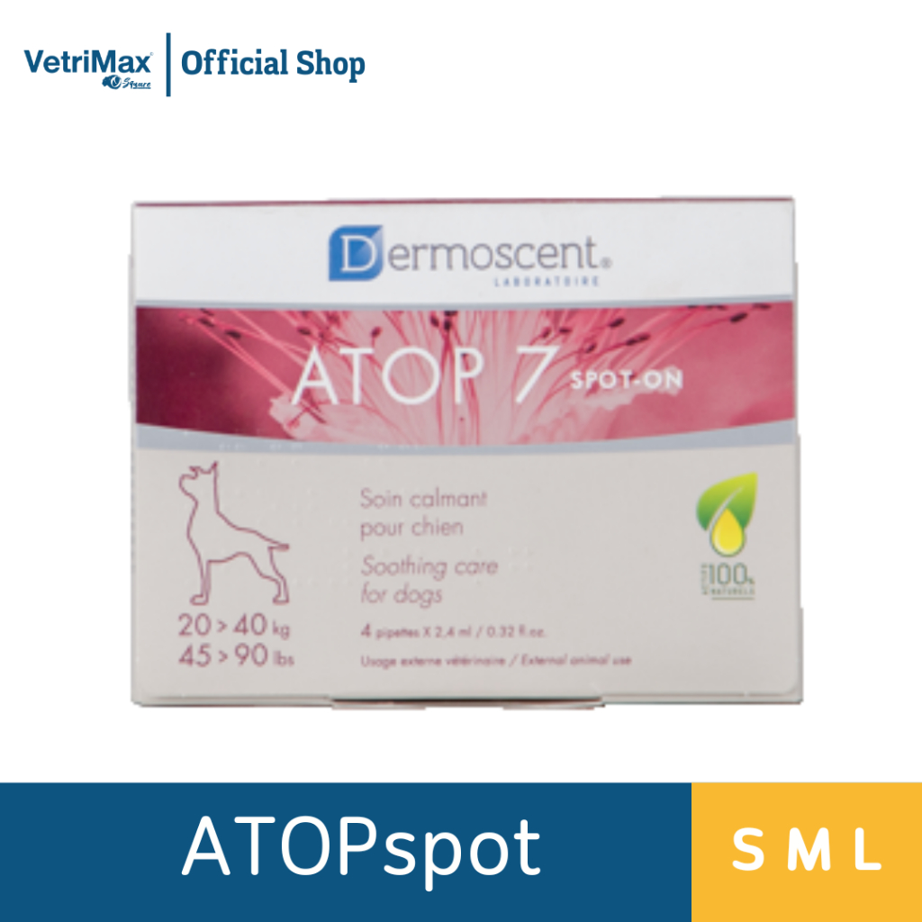 Dermoscent ATOP น้ำมันบำรุงผิวชนิดหยด ขนาด S, M, L สำหรับสุนัขและแมว